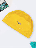 کلاه شنا زرد رنگ زنانه و مردانه ضد کلر اسپیدو ( Speedo ) با جنس فومی