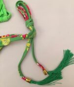بیکینی مایو فانتزی دو تیکه زنانه و دخترانه شنا با سوتین چین دار سایز کوچک با پد اسفنجی متحرک با بندهای تزیینی جذاب به رنگ سبز روشن برند خارجی شین ( shein ) - Image 4