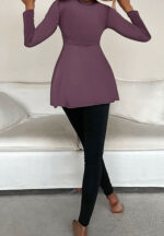 بیکینی شنا پوشیده کامل و اسلامی زنانه و دخترانه دامن دار بلند سایز بزرگ