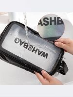 کیف واش بگ ( wash bag ) برای استخر مناسب شامپو و وسایل شنا و استخر زنانه و دخترانه شیشه ای ضد آب مشکی رنگ سایز کوچک . ساک واش بگ ( wash bag ) استخر