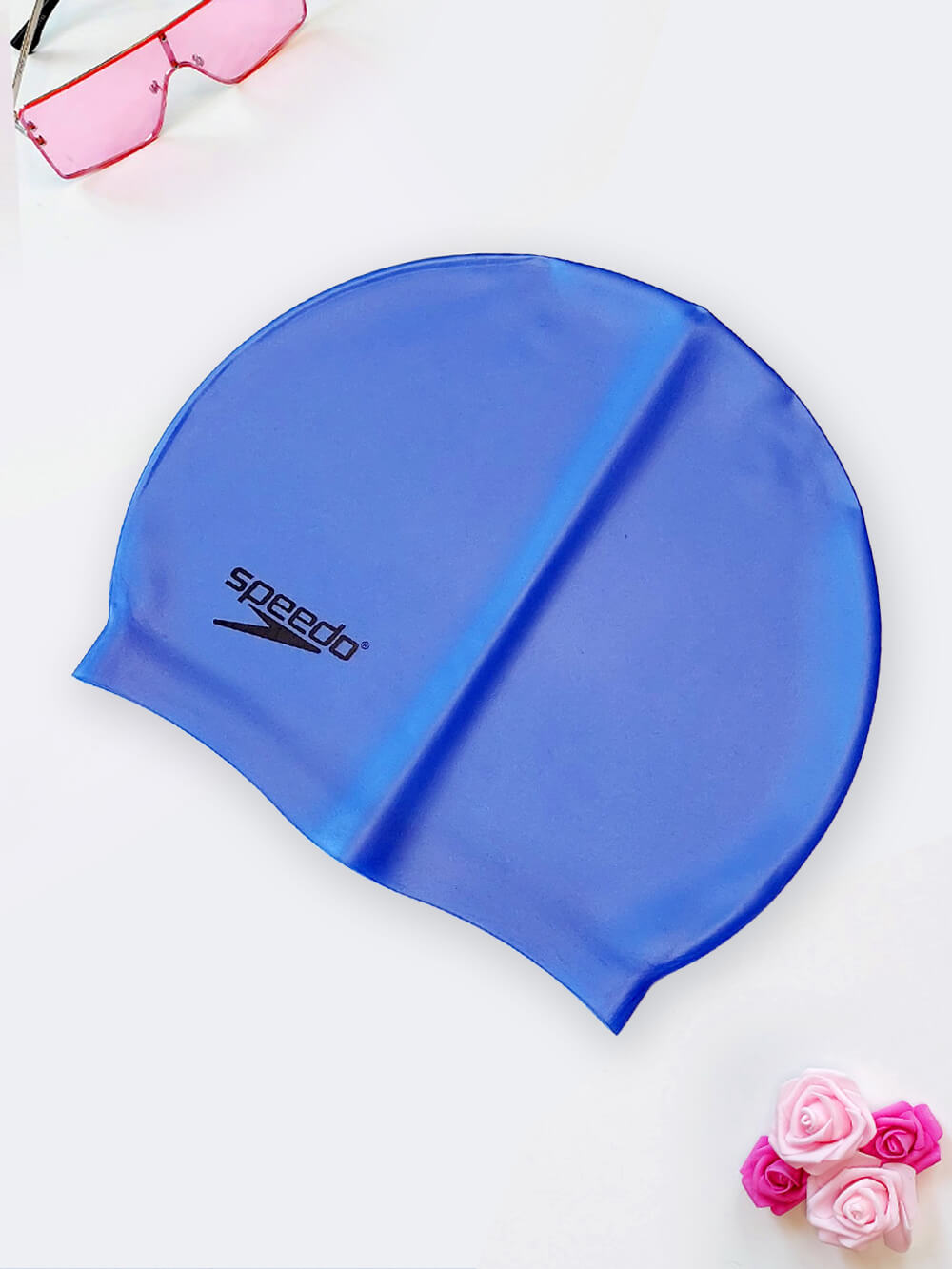cap3138098-1 کلاه شنا زنانه و مردانه آبی رنگ برند اسپیدو ( Speedo ) سیلیکونی ضد آب و ضد کلر