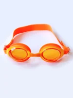 عینک شنا دخترانه بچه گانه نارنجی رنگ شیک و فانتزی اسپیدو ( Speedo ) با ۳ پل بینی برای تنظیم فاصله بین شیشه ها عینک با جنس سیلیکونی