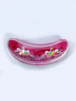 عینک استخر فانتزی طرحدار اسب تک شاخ کودکانه صورتی رنگ ضد بخار به همراه گوشگیر - Image 11