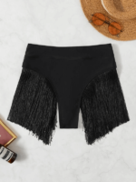 شورت مایو شنا و استخر مجلسی خیلی خاص و شیک زنانه و دخترانه مشکی رنگ لاکچری برند خارجی و وارداتی شین ( shein )