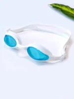 عینک شنا بچه گانه دخترانه و پسرانه سفید و آبی رنگ شیک یاماکاوا ( Yamakawa )