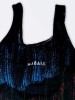 مایو شنا زنانه اسلیپ بند پشت قهرمانی مشکی رنگ نابایجی ( Nabaiji ) کاپدار پلی آمید - Image 4