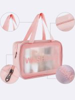 کیف شنا صورتی زنانه و دخترانه واش بگ ( wash bag ) فانتزی و شیک سایز متوسط - Image 3