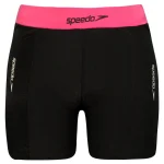مایو مردانه اسپیدو ( Speedo ) پادار مشکی با نوار صورتی رنگ برای استخر