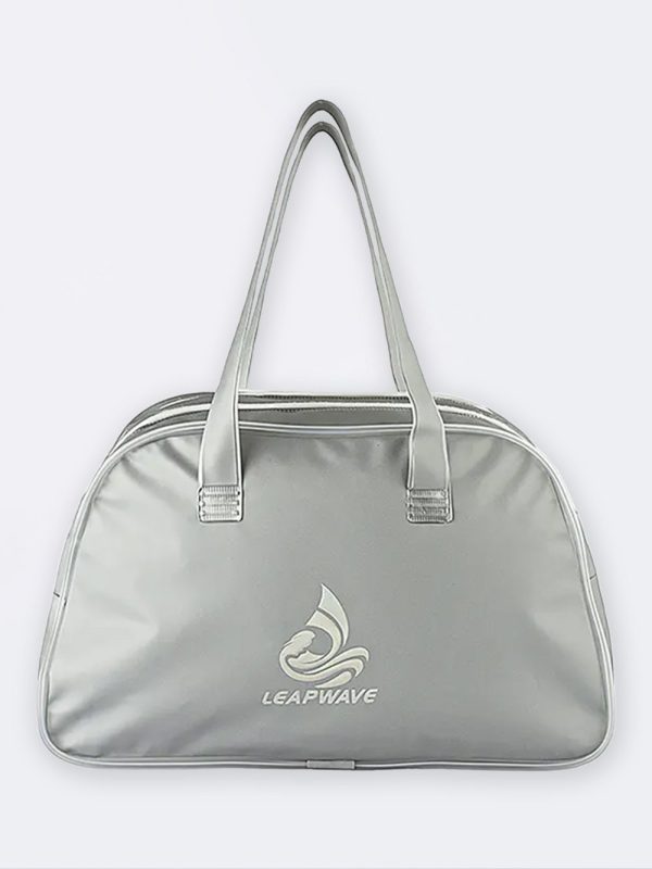 ساک استخر ضد آب و ضد کلر برای شنا LEAPWAVE با دو محفظه و جیب زیپدار جدا برای وسایل خیس خشک به رنگ طوسی و بدون دوخت با وزن بسیار سبک