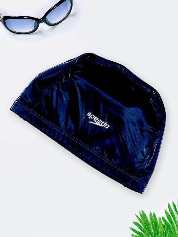 کلاه استخر ضد کلر زنانه و مردانه سرمه ای رنگ اسپیدو ( Speedo ) با جنس فومی