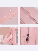 کیف استخر شیشه ای زنانه و دخترانه واش بگ ( wash bag ) صورتی فانتزی و شیک برای استخر شنا - Image 3