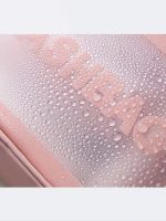 کیف استخر مناسب شامپو و وسایل شنا زنانه و دخترانه واش بگ ( wash bag ) شیشه ای صورتی - Image 2