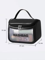 واش بگ ( wash bag ) چمدانی مشکی رنگ برای لوازم شنا ( و لوازم آرایشی ) زنانه برای استخر - Image 3