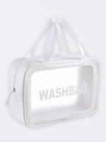 کیف استخر واش بگ ( wash bag ) زنانه و دخترانه ضد آب سایز بزرگ سفید رنگ