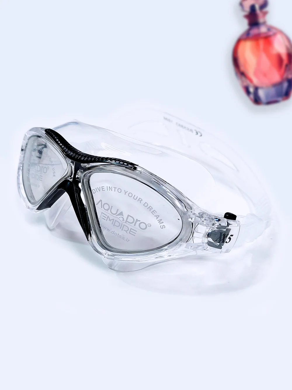 gog2067074-1 عینک استخر فریم بزرگ آکواپرو Aquapro - X5 زنانه و مردانه سیلیکونی ضد بخار آبی