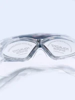 عینک استخر فریم بزرگ آکواپرو Aquapro - X5 زنانه و مردانه سیلیکونی ضد بخار مشکی - Image 7