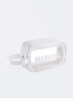 کیف شامپو و وسایل شنا و استخر زنانه و دخترانه شیشه ای ضد آب سفید واش بگ ( wash bag )