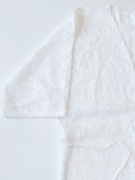 لباس رومایو زنانه بلند و آستین دار گیپوری جلو باز ( کیمونو شنا ) سفید رنگ برند H & M - Image 2