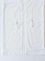 لباس رومایو زنانه بلند و آستین دار گیپوری جلو باز ( کیمونو شنا ) سفید رنگ برند H & M - Image 3
