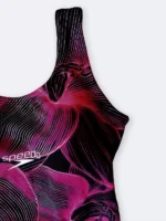 مایو پادار زنانه مشکی و صورتی بصورت کاپدار برای استخر اسپیدو ( Speedo ) نیمه پوشیده - Image 3