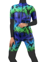 مایو زنانه نیمه پوشیده اسلامی کاپدار برای استخر مدل پادار و استیندار اسپیدو ( Speedo ) بصورت کاپدار اسفنجی به رنگ آبی ، سبز و مشکی