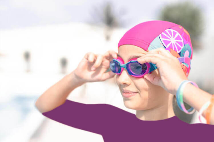 شیوه بستن بند عینک شنا برای افراد مبتدی و کارآموزان 