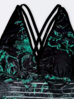 مایو شیک زنانه اسلیپ بصورت کمر شیشه ای راه راه بصورت کاپدار اسپیدو ( Speedo ) - Image 4