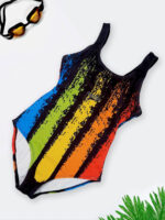 مایو اسلیپ زنانه شیک مشکی کاپدار بند پشت قهرمانی اسپیدو ( Speedo ) ضد کلر  