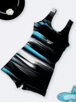 مایو نیمه پوشیده زنانه پادار بصورت کاپدار متحرک برای استخر برند اسپیدو ( Speedo )
