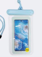 کیف موبایل ضد آب درجه یک برای استخر شنا ، دریا و ساحل به رنگ آبی شفاف اعلا