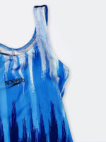 لباس شنا زنانه اسلیپ پشت قهرمانی کاپدار به رنگ آبی و سرمه ای اسپیدو ( Speedo ) - Image 5