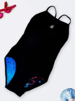 مایو دورو ( دو طرفه ) زنانه شیک در مدل اسلیپ پشت قهرمانی برای استخر شنا چند رنگ و مشکی برند لایف ( Life ) بدون کاپ با جنس ضد کلر اعلا