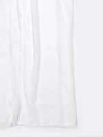 رومایو بلند شیک زنانه حریر به رنگ سفید برند H & M با بند دور کمر شیک و آستین کوتاه - Image 6