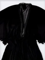 رومایو زنانه مشکی رنگ حریری برند H & M بصورت یقه هفت - Image 3
