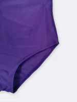 لباس شنا دخترانه نوجوان اسلیپ شیک در مدل یقه رومی نابایجی ( Nabaiji ) بنفش - Image 7