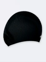 کلاه استخری شنا اصل و اورجینال وال ( whale ) مشکی رنگ مناسب برای موهای بلند زنان و بانوان و موهای کراتین شده با کیفیت درجه یک طرح پفکی سیلیکونی برای استخر