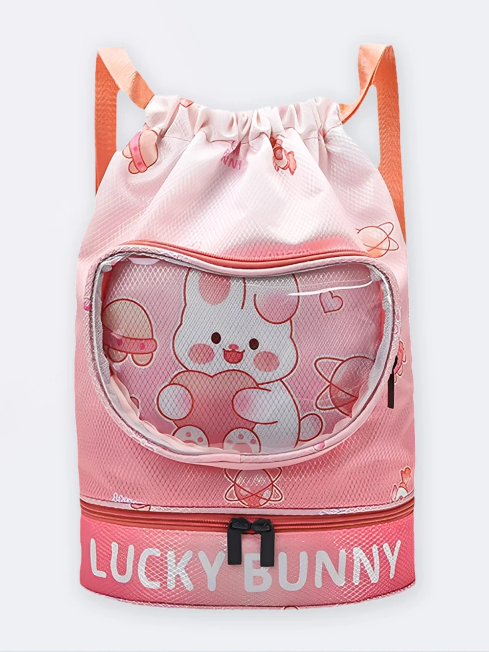 bag2077870-1 کوله پشتی بچگانه شنا فانتزی با جاکفشی و محفظه عینک استخری جدا جدا و قسمت خشک و خیس جدا از در داخل کیف