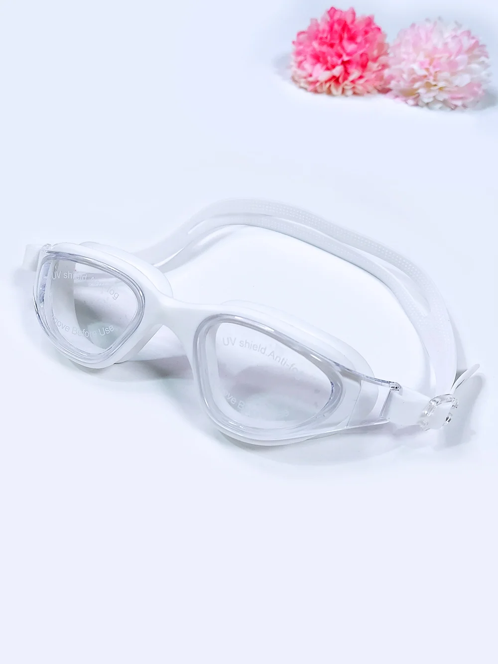 gog8123569-1 عینک شنا سفید رنگ زنانه و مردانه برند یاماکاوا ( Yamakawa ) ضد بخار ارزان قیمت