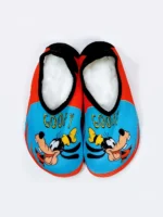 کفش استخری بچه گانه و نوجوان طرح کارتون گوفی ( goofy ) به رنگ قرمز و آبی رنگ مناسب برای استخر و ساحل دریا جهت جلوگیری از سر خوردن و آسیب دیدن