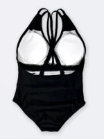 مایو زنانه اسلیپ خاص کمر شیشه ای راه راه مشکی رنگ اسپیدو ( Speedo ) کاپ دار - Image 2