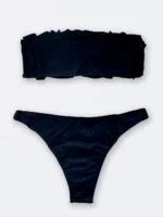 بیکینی مایو دکلته دو تیکه زنانه مشکی رنگ برند خارجی و وارداتی شین ( shein ) کاپدار متحرک . قیمت خرید مایو شیک و جدید در سایت ساترال