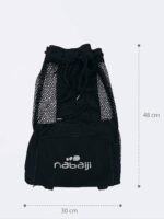 مش بگ ( mesh bag ) مشکی رنگ دارای جیب زیپ دار توری مناسب برای لوازم استخر ، ساحل و دریا برای خشک شدن سریع وسایل شنا نابایجی ( Nabaiji ) { غیر اورجینال }