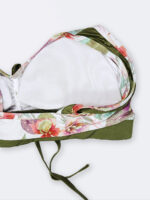 مایو سه تکه زنانه دامن دار طرح گل به رنگ سفید و سبز شهره ( Shohreh ) کاپدار - Image 6