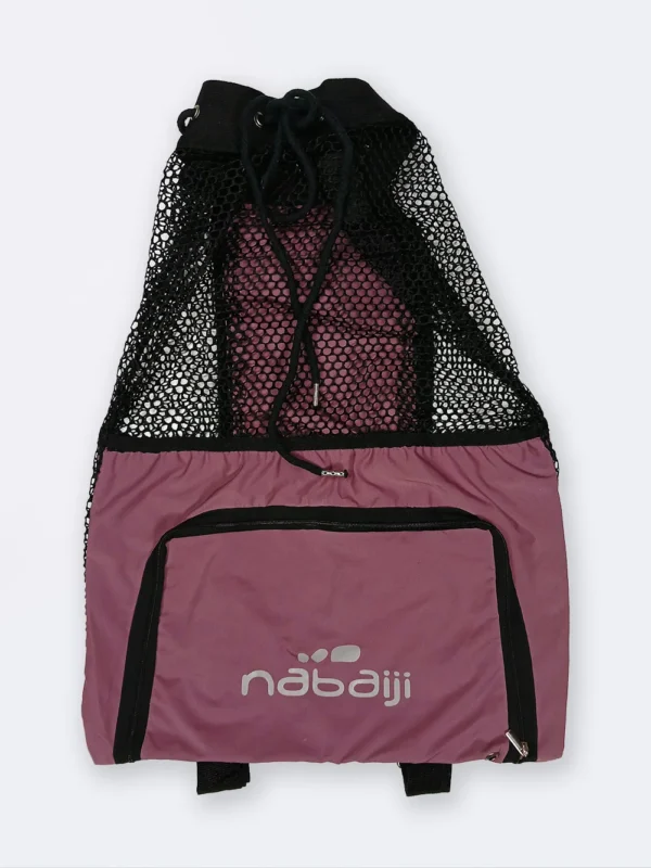 مش بگ ( mesh bag ) توری به رنگ بنفش مناسب برای وسایل استخر ، ساحل و دریا نابایجی ( Nabaiji ) { غیر اورجینال }