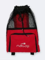 مش بگ ( mesh bag ) قرمز رنگ مناسب برای وسایل استخر ، ساحل و دریا برای خشک شدن سریع لوازم شنا نابایجی ( Nabaiji )