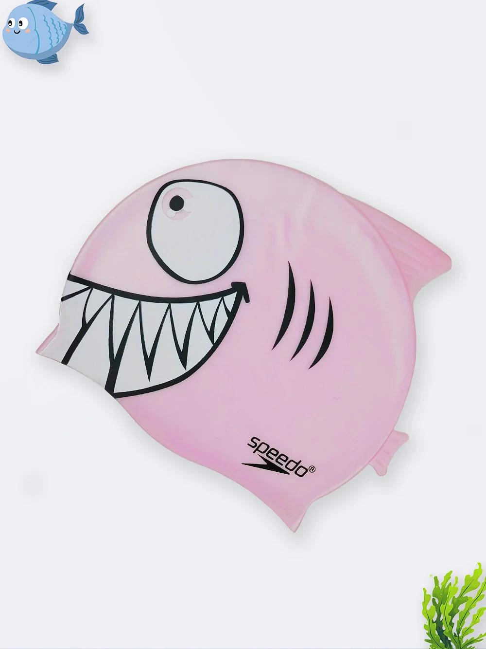 cap0064706-1 کلاه شنا دخترانه بچه گانه صورتی رنگ طرح ماهی بالدار اسپیدو ( Speedo ) ضد کلر