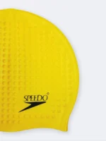 کلاه استخری زنانه سیلیکونی ضد کلر مارک اسپیدو ( Speedo ) طرح توپی زرد رنگ - Image 3