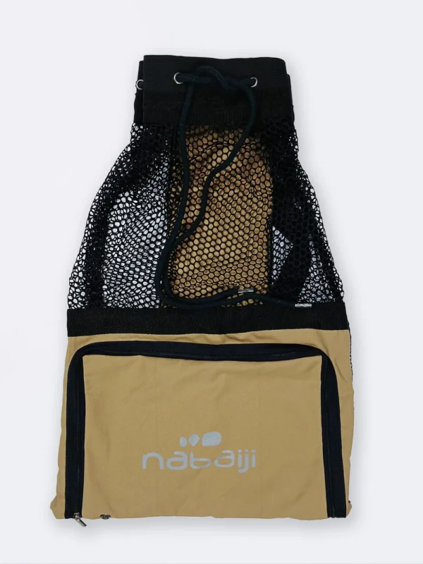 مش بگ ( mesh bag ) کرمی رنگ توری برای خشک کردن سریع لوازم استخر ، ساحل و دریا نابایجی ( Nabaiji )