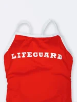 مایو غریق نجات زنانه ( lifeguard ) اسلیپ پشت قهرمانی کاپدار برای استخر لایف ( Life ) قرمز - Image 4