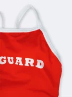 مایو غریق نجات زنانه ( lifeguard ) اسلیپ پشت قهرمانی کاپدار برای استخر لایف ( Life ) قرمز - Image 5